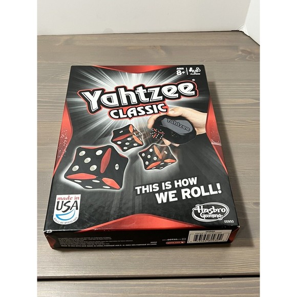 Hasbro Games Yahtzee Classic World Series Of Yahtzee 0950 Black And